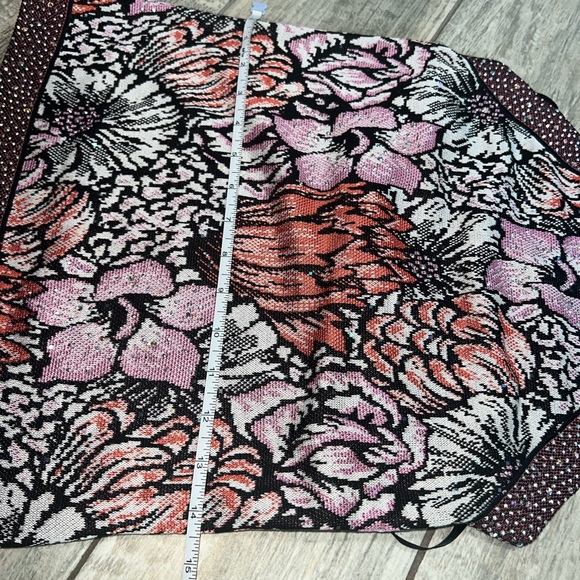 St. John evening halter top. Pink and black. Backless. Bejeweled. small/petite - Picture 6 of 13